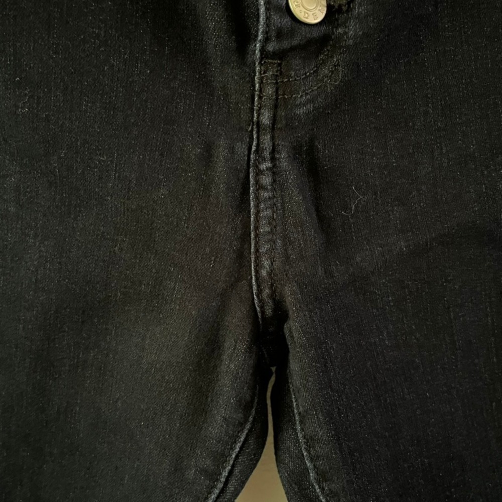 Daze Denim Dark Blue Wash High Rise Cropped Kick Flare Jeans Button Fly size 29 - Picture 5 of 11
